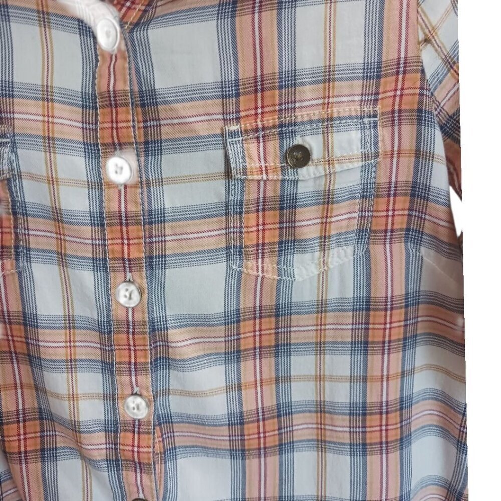 Aventura Women Plaid Button-Up Long-Sleeve Shirt Organic Cotton Multicolor Small - Picture 8 of 14